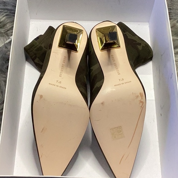 GOOD AMERICAN NEOPRENE KICKSTAND BOOTIE CAMO NWOB - Picture 10 of 13